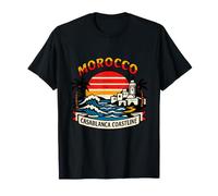 Maroc Casablanca Littoral Souvenir de Voyage rétro T-Shirt