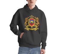 Maroc Emblème National Pull À Capuche pour Hommes Sweatshirt Hommes Capuche Décontracté Pull Haut Amusant Imprimé Hoodie Cordon Pull À Capuche avec Poches du S Au 3XL
