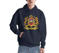Maroc Emblème National Pull À Capuche pour Hommes Sweatshirt Hommes Capuche Décontracté Pull Haut Amusant Imprimé Hoodie Cordon Pull À Capuche avec Poches du S Au 3XL