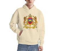 Maroc Emblème National Pull À Capuche pour Hommes Sweatshirt Hommes Capuche Décontracté Pull Haut Amusant Imprimé Hoodie Cordon Pull À Capuche avec Poches du S Au 3XL