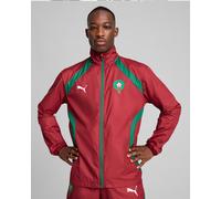 Maroc FRMF Puma Jacquet de survêtement football Stadium Pre Match Woven Rouge