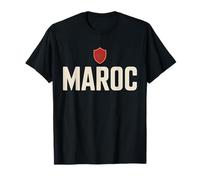 Maroc Marocain Marocaine Drapeau Morocco Pays Blason T-Shirt