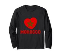 Maroc Mon Amour Coeur Drapeau Marocain Manche Longue