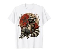 Maroc Raccoon Vintage Maroc Drapeau Rétro Fierté Marocaine T-Shirt