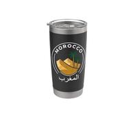 Maroc Sahara Desert Palm Oasis Heritage Gobelet isotherme en acier inoxydable double paroi