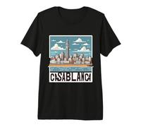 Maroc Skyline Casablanca Costume marocain T-Shirt Haut de Gamme