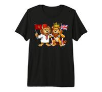 Marocaines Britanniques Drapeau Maroc Angleterre Royaume-Uni T-Shirt Haut de Gamme