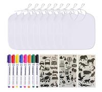 maroma Bavoirs Naissance Jeu Baby Shower Bébé Personnalisable Imperméable/Kit Jeux à Décorer Colorier Dessiner Bébé Coton Fille Garçon/ 8 Bavoirs Marqueurs et Pochoirs