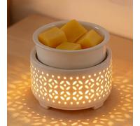 Maromamix Chauffe-cire en céramique avec 7 couleurs - Chauffe-bougie électrique pour fondants parfumés, brûleur à huile chauffant PTC pour la maison, le bureau, la décoration