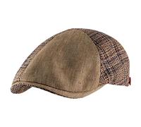 Marone 1881 - Béret - Casquette Plate Homme ou Femme Detroit Patchwork - Taille 56 cm - v1-Beige-Patch