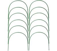 Marooma Lot de 12 cerceaux de serre en acier de 1,2 m de long avec anneaux de support revêtus de plastique, antirouille pour tunnel de culture, piquets de jardin pour tissu de jardin, couverture de