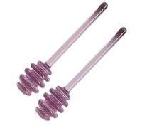 Marooma Lot de 2 Bâtonnets à Miel en Verre, Bâtonnets à Sirop de Confiture de Miel en Verre, Cuillère à Miel pour Pot de Miel, Agitateur de Mélange de Miel pour Outils de Cuisine