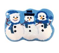 Marooma Tapis de Bain Bonhomme en Pain D'épices de Noël, Joli Tapis de Bain Antidérapant, Père Noël, Bonhomme de Neige, Arbre de Noël, Tapis de Sol d'hiver Doux et Absorbant pour
