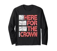Maroon Red Burgundy Here for The Crown | Graphic Marron Manche Longue