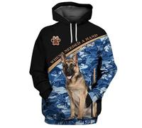 MaroYanYML Berger Allemand/Beagle/Boxer/Bernese Mountain 3D Imprimé Sweat à Capuche Femmes Hommes Pullover Street Tracksuit Love Dog Gift
