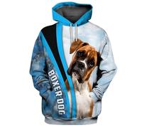 MaroYanYML Berger Allemand/Beagle/Boxer/Bernese Mountain 3D Imprimé Sweat à Capuche Femmes Hommes Pullover Street Tracksuit Love Dog Gift