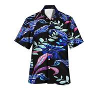 MaroYanYML Chemise hawaïenne à Boutons pour Homme imprimé 3D Tropical Floral et Poissons Chemisier Aloha pour la Plage l'été et Les activités de Plein air