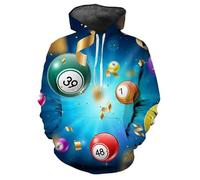 MaroYanYML Hoodie Unisexe à imprimé Boule de Billard 3D 8 Ball Snooker Pullover Sweatshirt pour Hommes et Femmes