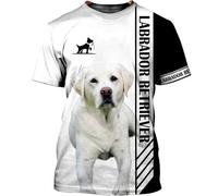 MaroYanYML La Maison est l'endroit où Mon Chien est Le Labrador T-Shirts imprimés en 3D T-Shirt Unisexe de Motif de Chien drôle