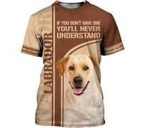 MaroYanYML La Maison est l'endroit où Mon Chien est Le Labrador T-Shirts imprimés en 3D T-Shirt Unisexe de Motif de Chien drôle