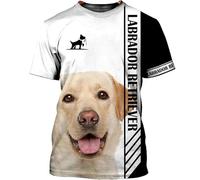 MaroYanYML La Maison est l'endroit où Mon Chien est Le Labrador T-Shirts imprimés en 3D T-Shirt Unisexe de Motif de Chien drôle