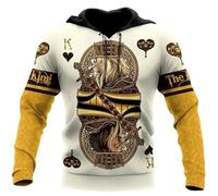 MaroYanYML Le Roi des Animaux Lion Imprimé en 3D Automne Sweat à Capuche pour Hommes Veste Unisexe à Fermeture éclair Pullover Streetwear