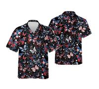 MaroYanYML Magliette da Uomo per il 4 luglio Giorno dell'Indipendenza Americana Con Aquila e Bandiera Degli Stati Uniti stampate in 3D Top patriottici Con risvolto