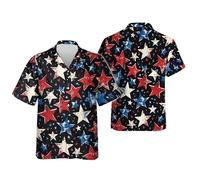 MaroYanYML Magliette da Uomo per il 4 luglio Giorno dell'Indipendenza Americana Con Aquila e Bandiera Degli Stati Uniti stampate in 3D Top patriottici Con risvolto