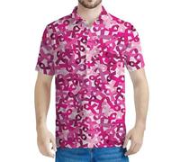 MaroYanYML Polo d'été à Boutons avec nœud Papillon imprimé en 3D pour Hommes T-Shirts Polo à Manches Courtes à Revers pour Le Golf et Le Tennis Top rétro à la Mode