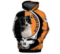 MaroYanYML Staffordshire Bull Terrier 3D Imprimé Sweat à Capuche Sweatshirt Unisexe à Pull-Over Funny Dog Streetwear