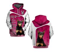 MaroYanYML Sweats à Capuche Chow Chow/Chihuahua/Labrador Imprimé Graphique 3D When I Saw You I Fell in Love Sweat à Capuche Animaux Sweatshirt à Poches pour Chiens Vêtements pour Hommes