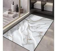 MaroYanYML Tapis de Bain en Boue de diatomée Super Absorbant à Impression marbre avec Feuille d'or de Luxe antidérapant à séchage Rapide Tapis de Salle de Bain Moderne à Texture Pierre