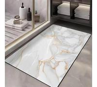 MaroYanYML Tapis de Bain en Boue de diatomée Super Absorbant à Impression marbre avec Feuille d'or de Luxe antidérapant à séchage Rapide Tapis de Salle de Bain Moderne à Texture Pierre