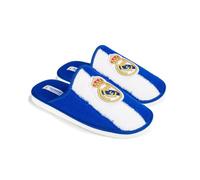 MARPEN SLIPPERS Chaussures de maison pour homme Real Madrid CF officielles - Chaussures d'été unisexes, semelle souple EVA recy antidérapantes, lavables, fabriquées en Espagne, Bleu/blanc, 45 EU