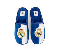 MARPEN SLIPPERS, Chaussures de maison Real Madrid CF officielles saison 24/25 pour homme ou femme, légères pour l'hiver, Bleu/blanc, 38 EU