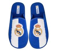 MARPEN SLIPPERS, Chaussures de maison Real Madrid CF officielles saison 24/25 pour homme ou femme, légères pour l'hiver, Bleu/blanc, 42 EU