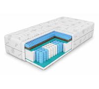 MARPUR Matelas à ressorts ensachés 7 zones en coco de qualité supérieure - Dureté H3/H4 - 160 x 200 x 27 cm - Avec housse