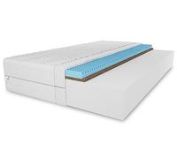 MARPUR Matelas en coco Twist avec couche de massage, 80 x 200 cm, hauteur du matelas : env. 15 cm, dureté H3/H4, couleur : noir, mousse très flexible avec housse