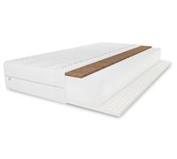 MARPUR Matelas pour bébé en latex coco 80 x 160 cm, hauteur du matelas env. 10 cm, dureté H3, couleur : blanc, mousse très flexible avec housse