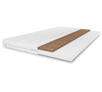 MARPUR Surmatelas TOP5, surmatelas en fibre de coco, dimensions : 140 x 200 x 5 cm, avec housse, couleur : noir, dur : H4