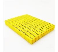 Marquage De Câbles Étiquette de marqueur fil, Type câble réseau, multicolore, numéro, lettre, marquage bien rangé, manchon cordon coincé 2-8mm, 100/260 pièces(2-3mm,260PCS A-Z Yellow)