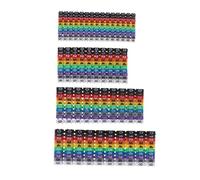 Marquage Des Câbles Lot de 100/150 marquages de câbles en plastique, couleur, numéro numérique 0 à 9, tube, fil, type C(M-2)