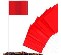 Marquage Des Drapeaux - Marqueurs D'enquête Durables | Banners De Plein Air À Haute Visibilité | 100 Pièces Flags De Pieu De Paysage Fluorescent | Pour Les Jardiniers Paysagistes De Construction D'irr