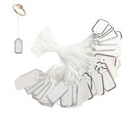 Marquages de prix - Petites étiquettes de bijoux robustes et avec cordon | Marquage manuel du produit de 100 pièces, idéal pour la vente créative d'affichage en magasin