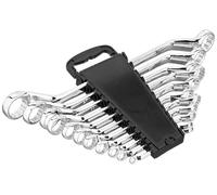 Marque Amazon - Denali - Jeu de 8 clés flexibles à cliquet de 5/16 à 3/4 pouce (80 - 190 mm) avec porte-outils