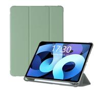 Marque Amazon - Étui Compatible avec iPad Pro 11" (modèle 2022/2021/2020), étui de Protection avec Support à Trois Volets et Porte-Stylo, Veille/réveil Automatique pour iPad Pro 11 - Vert Matcha