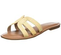 Marque Amazon - Monika Sandales Plates à Enfiler pour Femme - Raphia naturel - 39 EU