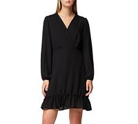 Marque Amazon - TRUTH & FABLE Mini Robe Trapèze en Mousseline Femme, Noir (Black), 40, Label:M