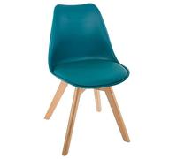 marque Atmosphera, créateur d'intérieur Chaise scandinave Baya Bleu Canard