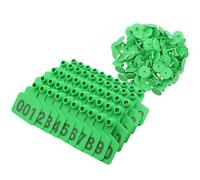 Marque auriculaire en plastique pour bétail Étiquette d'oreille en plastique for bétail, avec outil de retrait et pinces, paquet multicolore de 100 301-400(Green 4 * 5cm (1.57 * 1.96in),001-100)